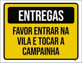Kit 10 Placa Entregfavor Entrar Vila Tocar Campainha36X46