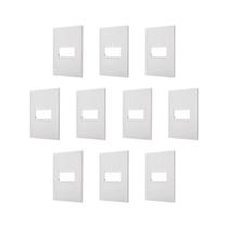 Kit 10 Placa/Espelho 4X2 1 Modulo Branco Pial Plus+ 618501BC+ Kit 10 Placa/Espelho 4X2 1 Modulo Branco Pial Plus+ 618501BC+