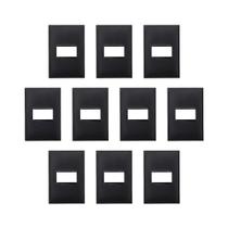 Kit 10 Placa/Espelho 4X2 1 Modulo Preto Pial Plus+ 618501PT+