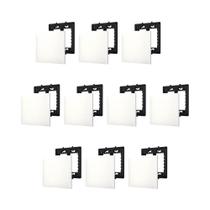 Kit 10 Placa/Espelho 4X4 Cega 618510BC Pial Plus+ Legrand c Suporte