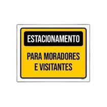 Kit 10 Placa Estacionamento Moradores Visitantes
