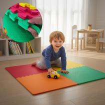 Kit 10 Placa EVA 50x50 10mm Tapete Tatame Manta Borracha Piso Emborrachado Academia Fitness Yoga Proteção Conforto Amortecimento Infantil Térmico.