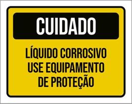 Kit 10 Placa Líquido Corrosivo Equipamento Proteção 36X46