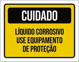 Kit 10 Placa Líquido Corrosivo Equipamento Proteção 36X46 - Sinalizo Kit 10 Placa Líquido Corrosivo Equipamento Proteção 36X46 - Sinalizo