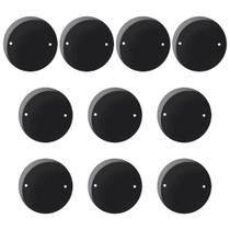 Kit 10 - Placa Redonda Sleek Preto 3 Pol