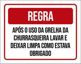 Kit 10 Placa Regra Após Uso Grelha Churrasqueira Lavar 36X46