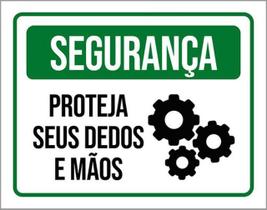 Kit 10 Placa Segurança Proteja Seus Dedos E Mãos 36X46