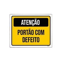 Kit 10 Placa Sinalização - Atenção Portão Com Defeito