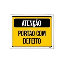 Kit 10 Placa Sinalização - Atenção Portão Com Defeito