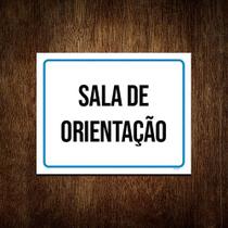 Kit 10 Placa Sinalização Azul Sala De Orientação