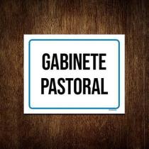 Kit 10 Placa Sinalização - Gabinete Pastoral