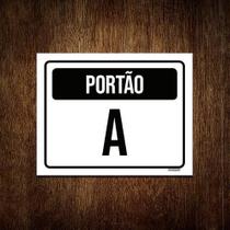 Kit 10 Placa Sinalização - Portão A