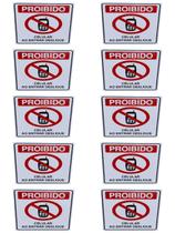 KIT 10 Placa Sinalização PROIBIDO CELULAR AO ENTRAR DESLIGUE KIT 10 Placa Sinalização PROIBIDO CELULAR AO ENTRAR DESLIGUE