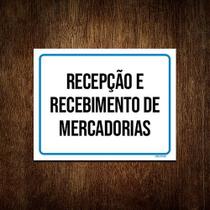 Kit 10 Placa Sinalização Recepção Recebimento Mercadorias