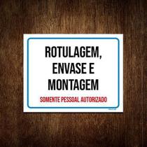 Kit 10 Placa Sinalização - Rotulagem Envase Montagem