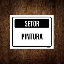 Kit 10 Placa Sinalização - Setor Pintura