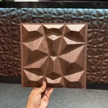 Kit 10 Placas 25x25cm 3D Decorativa Revestimento Diamante Madeira PVC Auto Relevo