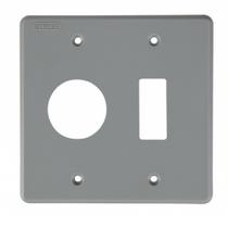 Kit 10 placas 4x4 interruptor + 1 tomada redonda cinza iriel