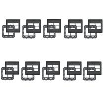 Kit 10 Placas 4x4 Preta 4 Módulos Distanciados Com Suporte Habitat Black- Fame