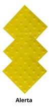 Kit 10 Placas Acessibilidade Texturas azul e amarelo Seguranca