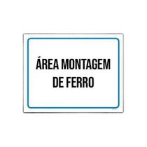 Kit 10 Placas Ambiente - Área Montagem De Ferro