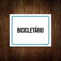 Kit 10 Placas Ambiente Sinalização Setor Bicicletário