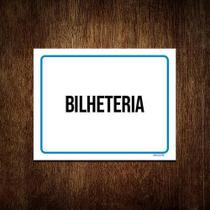 Kit 10 Placas Ambiente Sinalização Setor Bilheteria