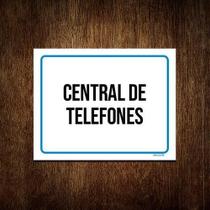 Kit 10 Placas Ambiente Sinalização Setor Central Telefones