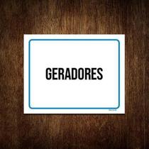 Kit 10 Placas Ambiente Sinalização Setor Geradores