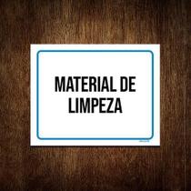 Kit 10 Placas Ambiente Sinalização Setor Material De Limpeza