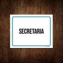 Kit 10 Placas Ambiente Sinalização Setor Secretaria