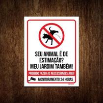 Kit 10 Placas Animal Estimação Jardim Proibido Fazer Coco V Kit 10 Placas Animal Estimação Jardim Proibido Fazer Coco V