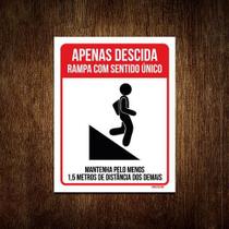 Kit 10 Placas - Apenas Descida Rampa Sentido Único