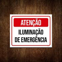 Kit 10 Placas Atenção Iluminação De Emergência