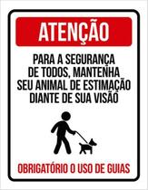 Kit 10 Placas Atenção Segurança Todos Animais Visão 36X46