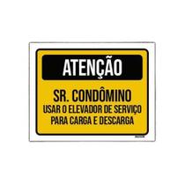 Kit 10 Placas Atenção Sr Condômino Usar Elevador Serviço