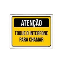 Kit 10 Placas Atenção Toque Interfone Para Chamar