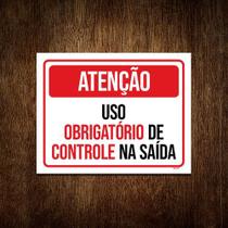 Kit 10 Placas - Atenção Uso Obrigatõrio Controle