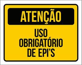 Kit 10 Placas Atenção Uso Obrigatório Epi 36X46