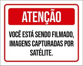 Kit 10 Placas Atenção Você Filmado Imagens Capturadas 36X46