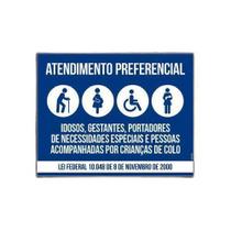 Kit 10 Placas Atendimento Portadores Necessidades