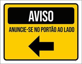 Kit 10 Placas Aviso Anuncie-Se Portão Lado 36X46