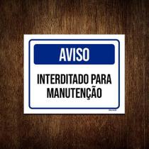 Kit 10 Placas Aviso Interditado Para Manutenção
