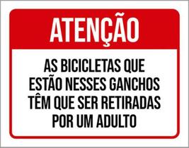 Kit 10 Placas Bicicletas Nesses Ganchos Tem Retiradas Adulto