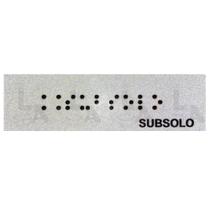 Kit 10 placas braile autoadesiva 10x3cm corrimão subsolo Kit 10 placas braile autoadesiva 10x3cm corrimão subsolo