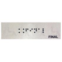 Kit 10 Placas Braile Autoadesiva 10X3Cm Para Corrimão Final Kit 10 Placas Braile Autoadesiva 10X3Cm Para Corrimão Final