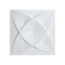 Kit 10 Placas Branco PVC 3D Revestimento Parede 25cm Kit 10 Placas Branco PVC 3D Revestimento Parede 25cm