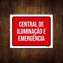 Kit 10 Placas Central De Iluminação E Emergência - Sinalizo.Com