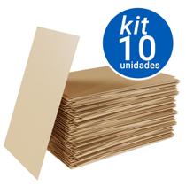 Kit 10 Placas Chapas Mdf Cru 3mm 30x19cm Quadro Artesanato