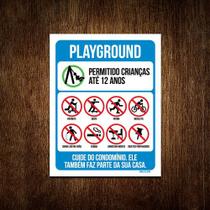Kit 10 Placas - Condomínio Playground Crianças